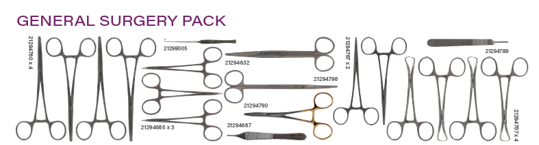 Pivetal General Surgery Instrument Pack