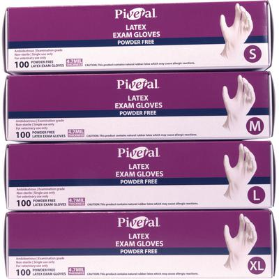 Pivetal Latex Powder Free Exam Gloves 100’s